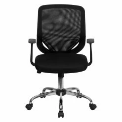 Budget 🥰 Task Chairs Flash Furniture Mid-Back Office Chair With Mesh Fabric Seat - Black 😍 -Office & Desk Chairs Sales detail2FLSH113