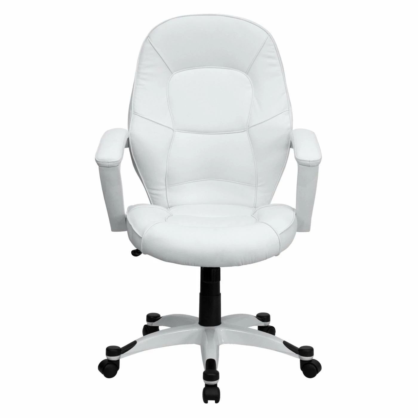 Buy ⭐ Executive Chairs Flash Furniture Mid-Back Executive Office Chair - White Leather 🧨 6 Buy ⭐ Executive Chairs Flash Furniture Mid-Back Executive Office Chair - White Leather 🧨 - Image 4