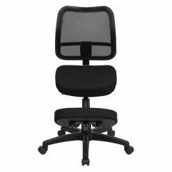 Flash Sale 🔥 Alternative Seating Flash Furniture Ergonomic Kneeling Chair With Mesh Back - Black Fabric 👍 -Office & Desk Chairs Sales detail2FLSH123