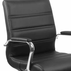 Coupon 🎉 Task Chairs Flash Furniture Mid-Back Leather Executive Swivel Office Chair With Chrome Arms 🌟 -Office & Desk Chairs Sales detail2FLSH1679
