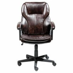 Coupon ✨ Executive Chairs Serta Puresoft Faux Leather Managers Office Chair - Roasted Chestnut Brown 👍 -Office & Desk Chairs Sales detail2MILL002