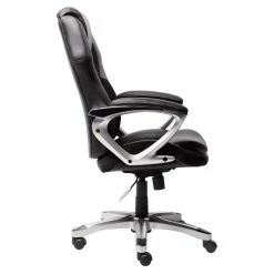 Outlet 😉 Executive Chairs Serta Puresoft Faux Leather With Mesh Executive Office Chair - Black 😉 -Office & Desk Chairs Sales detail2MILL008