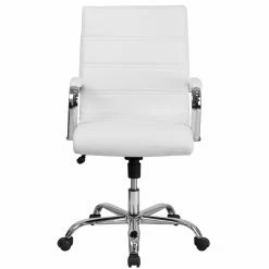 Coupon 🎉 Task Chairs Flash Furniture Mid-Back Leather Executive Swivel Office Chair With Chrome Arms 🌟 -Office & Desk Chairs Sales detail3FLSH1679