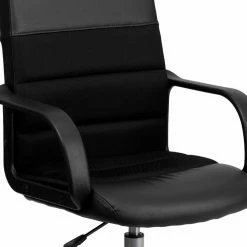 Deals 👏 Task Chairs Flash Furniture Mid-Back Leather And Mesh Swivel Task Chair 🤩 -Office & Desk Chairs Sales detail3FLSH1706