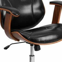 Top 10 ❤️ Task Chairs Flash Furniture Mid-Back Leather Executive Wood Swivel Office Chair 🥰 -Office & Desk Chairs Sales detail3FLSH1721