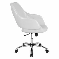 New 💯 Task Chairs Flash Furniture Madrid Leather Mid Back Office Chair 😀 -Office & Desk Chairs Sales detail3FLSH2178
