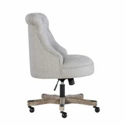 Best Pirce 🔔 Executive Chairs Linon Home Sinclair Textured Dot Fabric Office Chair 🌟 -Office & Desk Chairs Sales detail3LHD1738