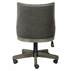 Buy 🔥 Executive Chairs Uttermost Aidrian Charcoal Upholstered Desk Chair 👍 -Office & Desk Chairs Sales detail3UMC8606