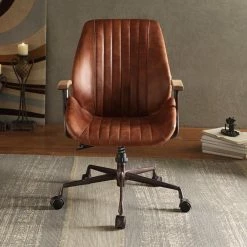 Budget 😉 Task Chairs Acme Furniture Hamilton Top Grain Leather Office Task Chair 🎁 -Office & Desk Chairs Sales detail4ACM1818