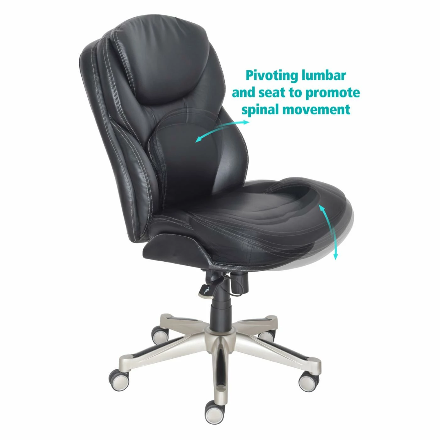 Budget β Executive Chairs Serta Back In Motion Health & Wellness Eco-friendly Bonded Leather Executive Office Chair - Smooth Black π 9 Budget β Executive Chairs Serta Back In Motion Health & Wellness Eco-friendly Bonded Leather Executive Office Chair - Smooth Black π - Image 7