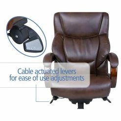 Deals 😍 Executive Chairs La-Z-Boy Delano Big And Tall Executive Office Chair - Chestnut ✨ -Office & Desk Chairs Sales detail4MILL111