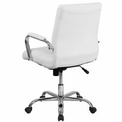 Coupon 🎉 Task Chairs Flash Furniture Mid-Back Leather Executive Swivel Office Chair With Chrome Arms 🌟 -Office & Desk Chairs Sales detail5FLSH1679
