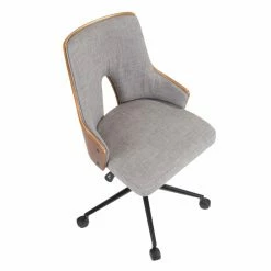 Discount 🥰 Task Chairs LumiSource Stella Adjustable Fabric Office Chair 🎉 -Office & Desk Chairs Sales detail5LUS1173