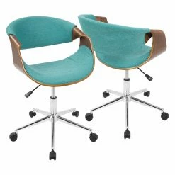 Top 10 👏 Executive Chairs LumiSource Curvo Mid-Century Modern Office Chair ⌛ -Office & Desk Chairs Sales detail5LUS944