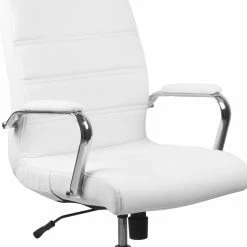 Coupon 🎉 Task Chairs Flash Furniture Mid-Back Leather Executive Swivel Office Chair With Chrome Arms 🌟 -Office & Desk Chairs Sales detail6FLSH1679