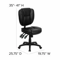 Outlet 💯 Task Chairs Flash Furniture Mid-Back Multi-Functional Ergonomic Task Chair 🎉 -Office & Desk Chairs Sales detail7FLSH079