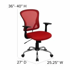 Best Sale 🥰 Task Chairs Flash Furniture Mid-Back Office Chair With Chrome Finished Base 👏 -Office & Desk Chairs Sales detail7FLSH094
