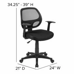 Best Pirce 🧨 Task Chairs Flash Furniture Mid-Back Computer Chair - Black 🧨 -Office & Desk Chairs Sales detail7FLSH103