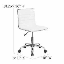 Deals 🤩 Task Chairs Flash Furniture Low Back Armless Ribbed Designer Swivel Task Chair ⌛ -Office & Desk Chairs Sales detail7FLSH1646