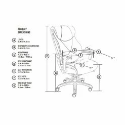 Outlet 🎁 Executive Chairs La-Z-Boy Cantania Executive Office Chair - Coffee 🌟 -Office & Desk Chairs Sales detail7MILL106