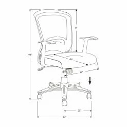 Deals 👏 Task Chairs Monarch Specialties Adjustable Height Mid-Back Mesh Office Chair 🔔 -Office & Desk Chairs Sales detail7MON1238