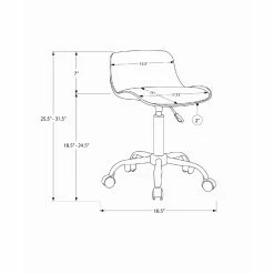 Wholesale 🎁 Task Chairs Monarch Specialties Adjustable Juvenile Low Back Faux Leather Office Chair, White 😉 -Office & Desk Chairs Sales detail7MON1700