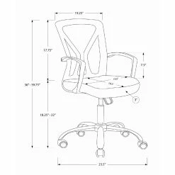 Flash Sale 🧨 Task Chairs Monarch Specialties Adjustable Height Mid-Back Mesh Office Chair, Black 🛒 -Office & Desk Chairs Sales detail7MON1702