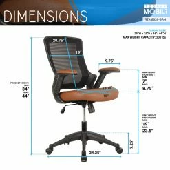 Promo ✨ Executive Chairs Techni Mobili Mid-Back Mesh Office Chair - Brown 🎉 -Office & Desk Chairs Sales detail7RTAP129