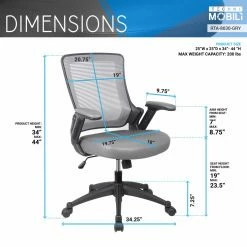 Hot Sale ❤️ Executive Chairs Techni Mobili Mid-Back Mesh Task Office Chair With Adjustable Arms ❤️ -Office & Desk Chairs Sales detail7RTAP148