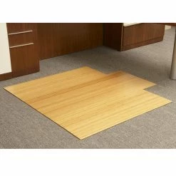 Cheap ✔️ Anji Mountain Computer Chair Mats Natural 55 X 57 Bamboo Roll-Up Office Chair Mat ❤️ -Office & Desk Chairs Sales detailANJ040