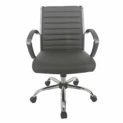 Outlet 🌟 Task Chairs Furniture Of America Sefton Modern Faux Leather Swivel Office Chair - 43 In. - Black 🎉 -Office & Desk Chairs Sales detailENLB5639