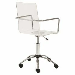 Discount 🤩 Task Chairs Euro Style Chloe Office Chair - Clear / Chrome ⭐ -Office & Desk Chairs Sales detailEUS1639