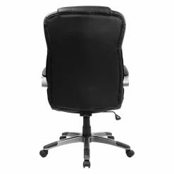 Outlet ⭐ Task Chairs Flash Furniture High Back Executive Office Chair 45.5-49.25H In. - Black Leather ✨ -Office & Desk Chairs Sales detailFLSH034