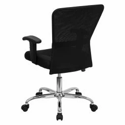 Cheapest 🎉 Task Chairs Flash Furniture Mid-Back Computer Chair With Adjustable Arms And Chrome Base - Black ⌛ -Office & Desk Chairs Sales detailFLSH067