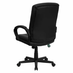 Promo 🥰 Executive Chairs Flash Furniture Mid-Back Office Chair - Black Leather 👍 -Office & Desk Chairs Sales detailFLSH084