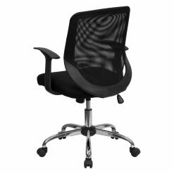 Budget 🥰 Task Chairs Flash Furniture Mid-Back Office Chair With Mesh Fabric Seat - Black 😍 -Office & Desk Chairs Sales detailFLSH113