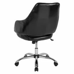 New 💯 Task Chairs Flash Furniture Madrid Leather Mid Back Office Chair 😀 -Office & Desk Chairs Sales detailFLSH2178