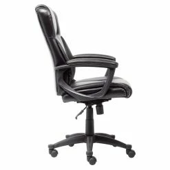 Flash Sale 😀 Executive Chairs Serta Supple Bonded Leather Executive Office Chair - Black 🔥 -Office & Desk Chairs Sales detailMILL007