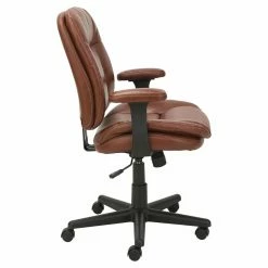 Discount 👏 Task Chairs OIF Leather Swivel/Tilt Task Chair - Chestnut Brown 💯 -Office & Desk Chairs Sales detailUST2085