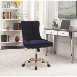 Top 10 💯 Executive Chairs Coaster Furniture Glam Tufted Velvet Nailhead Trim Executive Desk Chair 🎉 -Office & Desk Chairs Sales inuseCOA5345