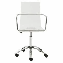Discount 🤩 Task Chairs Euro Style Chloe Office Chair - Clear / Chrome ⭐ -Office & Desk Chairs Sales inuseEUS1639