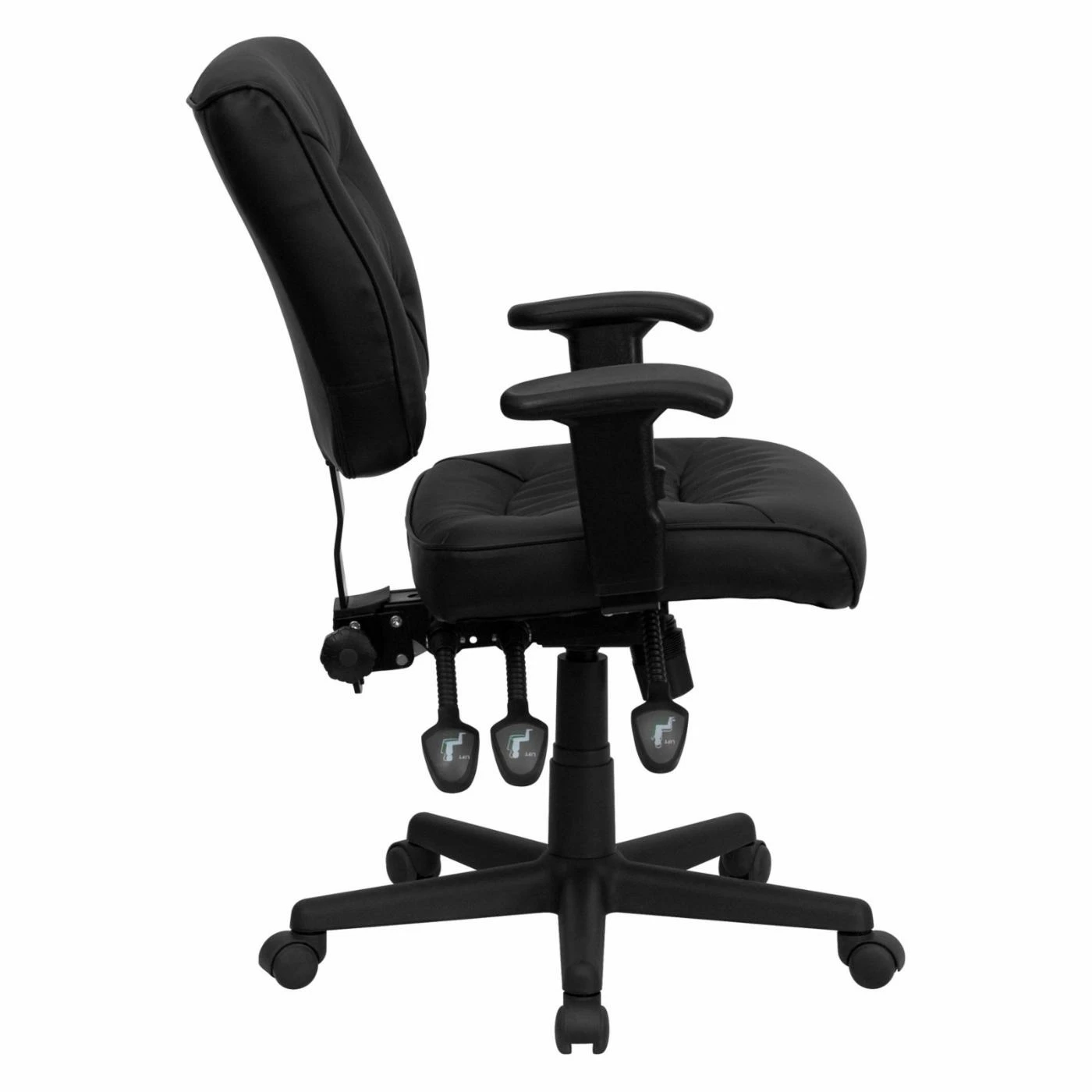 Best deal ๐คฉ Task Chairs Flash Furniture Mid-Back Multi-Functional Task Chair - Black ๐ 4 Best deal ๐คฉ Task Chairs Flash Furniture Mid-Back Multi-Functional Task Chair - Black ๐ - Image 2