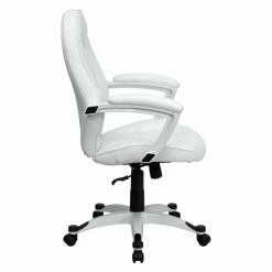 Buy ⭐ Executive Chairs Flash Furniture Mid-Back Executive Office Chair - White Leather 🧨 7 Buy ⭐ Executive Chairs Flash Furniture Mid-Back Executive Office Chair - White Leather 🧨 -Office & Desk Chairs Sales inuseFLSH115