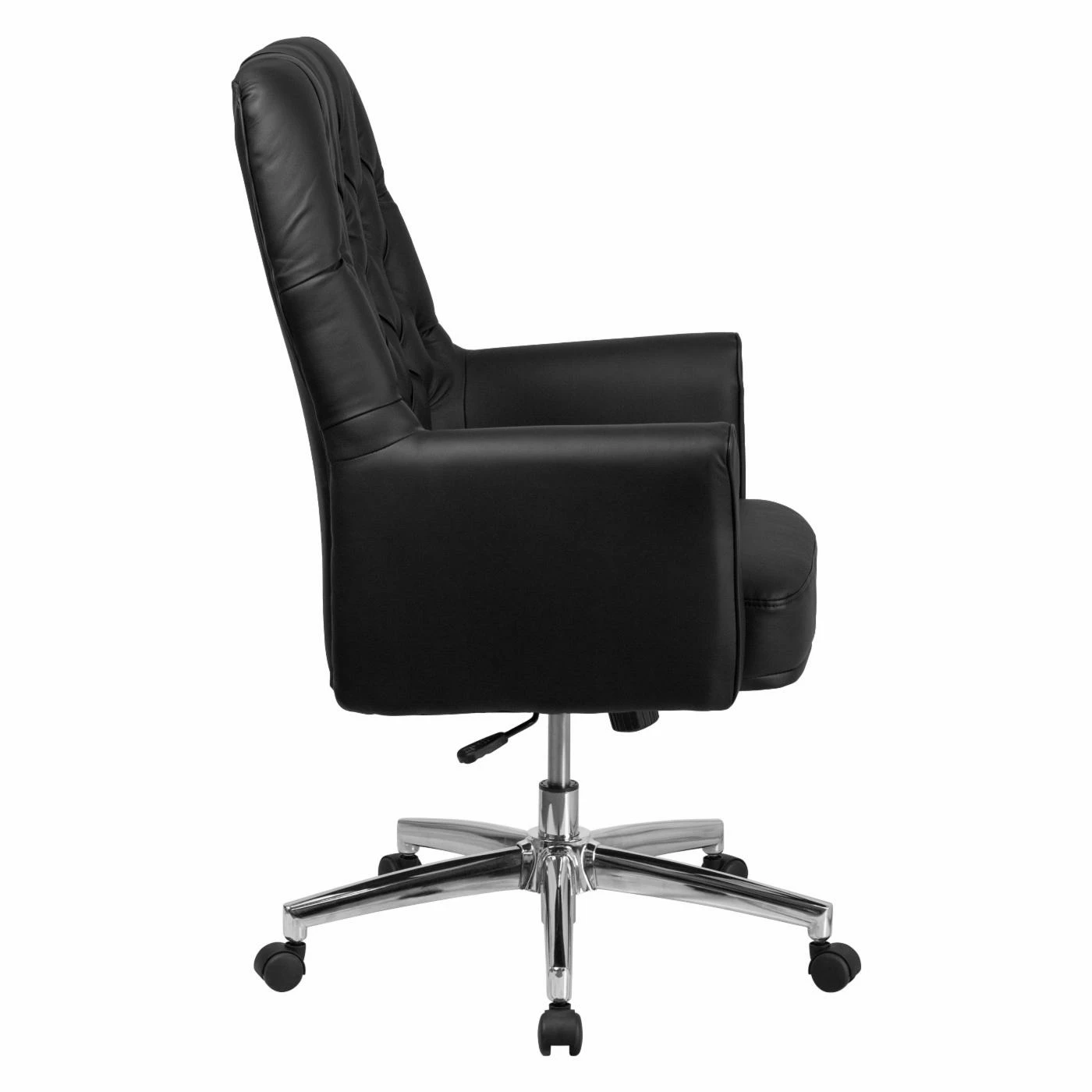 Promo ๐ฏ Executive Chairs Flash Furniture Mid-Back Traditional Tufted Black Leather Executive Swivel Chair With Arms ๐ 4 Promo ๐ฏ Executive Chairs Flash Furniture Mid-Back Traditional Tufted Black Leather Executive Swivel Chair With Arms ๐ - Image 2