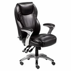 Deals 🤩 Executive Chairs Serta Bonded Leather Ergo-Executive Office Chair - Black 🥰 -Office & Desk Chairs Sales inuseMILL013