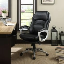 Budget β Executive Chairs Serta Back In Motion Health & Wellness Eco-friendly Bonded Leather Executive Office Chair - Smooth Black π 11 Budget β Executive Chairs Serta Back In Motion Health & Wellness Eco-friendly Bonded Leather Executive Office Chair - Smooth Black π -Office & Desk Chairs Sales inuseMILL020