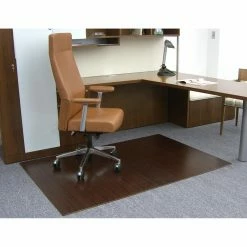Discount ✨ Anji Mountain Computer Chair Mats Dark Cherry 48 X 72 Bamboo Roll-Up Office Chair Mat 🥰