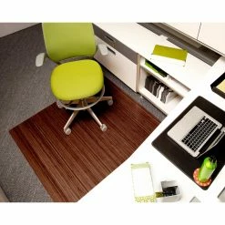 Coupon ❤️ Anji Mountain Computer Chair Mats Anji Bamboo Roll-Up Walnut Chairmat Without Lip ✔️