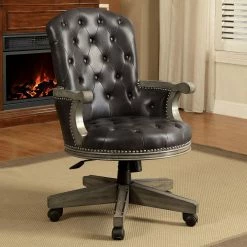 Hot Sale 🔥 Executive Chairs Furniture Of America Soliel Contemporary Style Height Adjustable Arm Chair ⭐