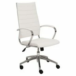 Best Pirce ✨ Task Chairs Euro Style Axel High Back Office Chair - White / Aluminum 🤩